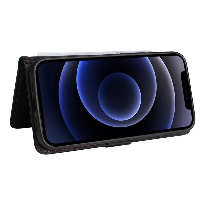 BETOPNICE 005 Étui pour iPhone 12 mini 5,4 pouces Housse en cuir amovible avec portefeuille - Rouge vin 