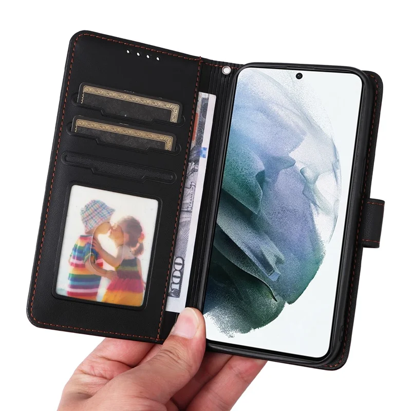 BETOPNICE 005 For Samsung Galaxy S21 4G / S21 5G Cell Phone Case Anti-shock Detachable PU Leather Shell - Black