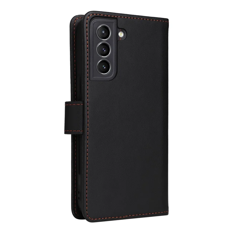BETOPNICE 005 For Samsung Galaxy S21 4G / S21 5G Cell Phone Case Anti-shock Detachable PU Leather Shell - Black