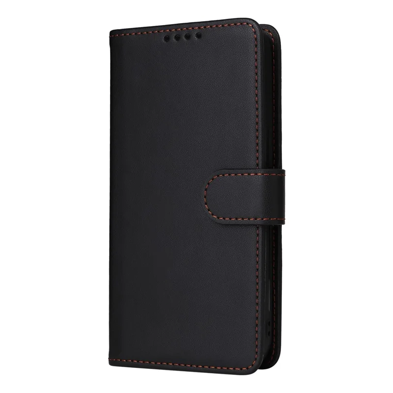 For Samsung Galaxy S22+ 5G Magnetic Case BETOPNICE Detachable PU Leather Phone Cover with Strap - Black