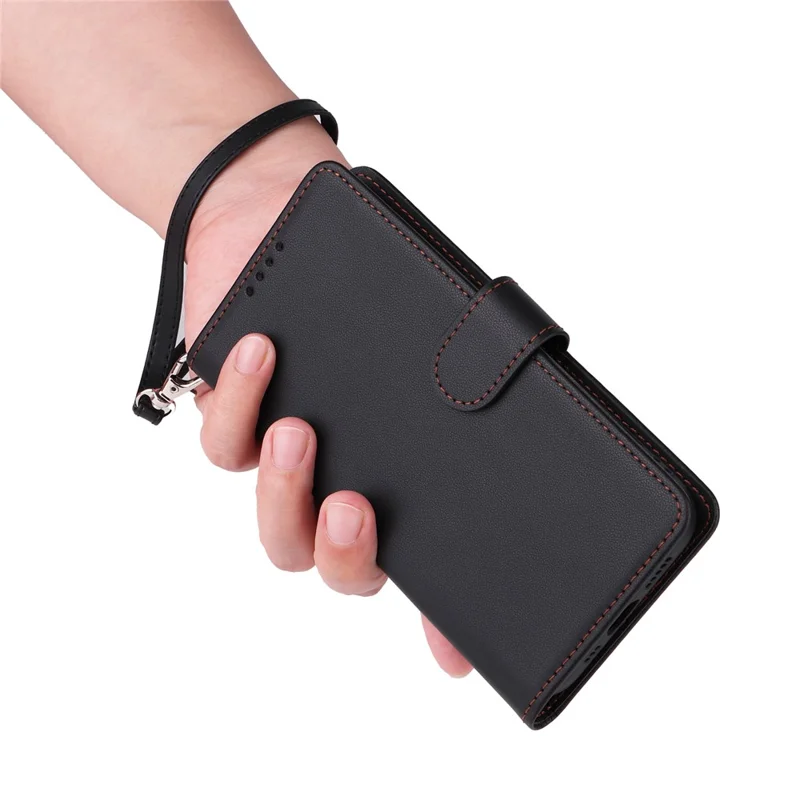For iPhone 6 / 6s / 7 / 8 4.7 inch / SE (2022) / SE (2020) Magnetic Case BETOPNICE Detachable PU Leather Phone Cover with Strap - Black