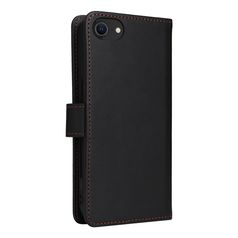 For iPhone 6 / 6s / 7 / 8 4.7 inch / SE (2022) / SE (2020) Magnetic Case BETOPNICE Detachable PU Leather Phone Cover with Strap - Black