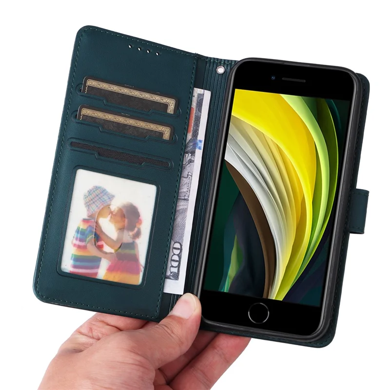 For iPhone 6 / 6s / 7 / 8 4.7 inch / SE (2022) / SE (2020) Magnetic Case BETOPNICE Detachable PU Leather Phone Cover with Strap - Blue