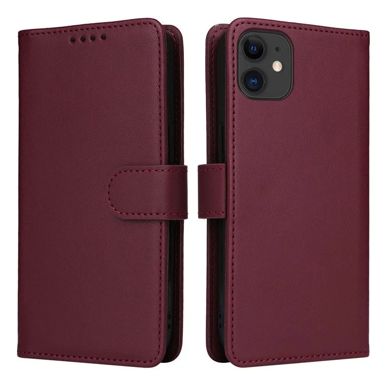 BETOPNICE 005 Чехол для iPhone 11 Съемный 2-в-1 Чехол-книжка - Вино Красный