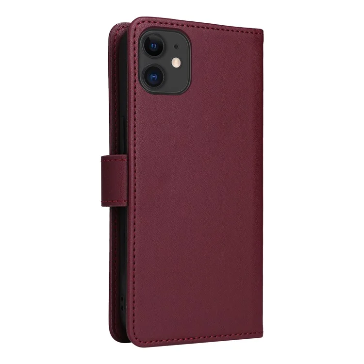 BETOPNICE 005 Чехол для iPhone 11 Съемный 2-в-1 Чехол-книжка - Вино Красный