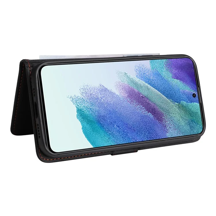 BETOPNICE 005 Per Samsung Galaxy S21 FE 5G Custodia Staccabile Anti-caduta Portafoglio in Pelle Smartphone Cover - Nero