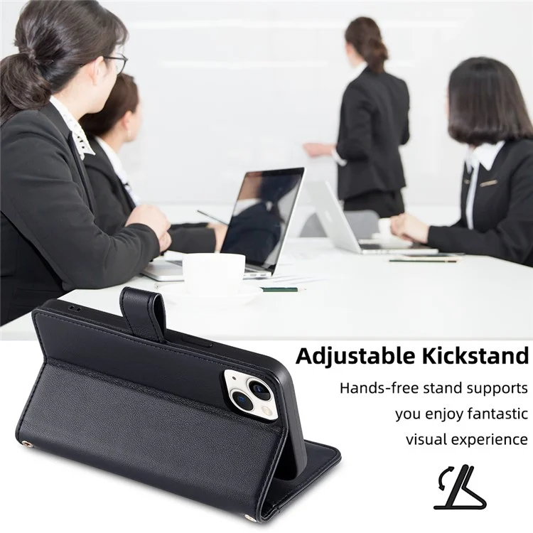Para iPhone 12 6.1 polegadas / 12 Pro 6.1 polegadas Capa de Telefone Resistente a Arranhões em Couro PU com Suporte Flip - Preto