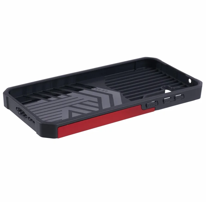 For Samsung Galaxy A55 5G Case PC+TPU Card Holder Phone Kickstand Cover with Slide Lens Lid - Red