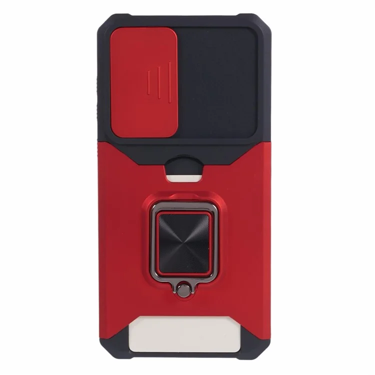 Funda con soporte y tapa para objetivo para Samsung Galaxy A35 5G - Rojo