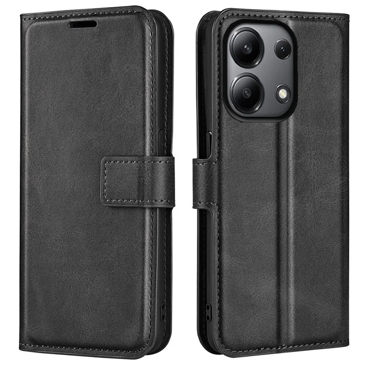 Per Xiaomi Redmi Note 13 4G Custodia Portafoglio in Pelle Flip Cover Magnetica - Nero