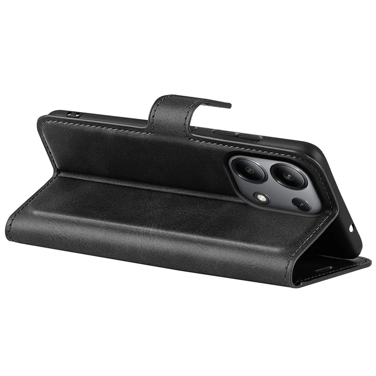 Per Xiaomi Redmi Note 13 4G Custodia Portafoglio in Pelle Flip Cover Magnetica - Nero