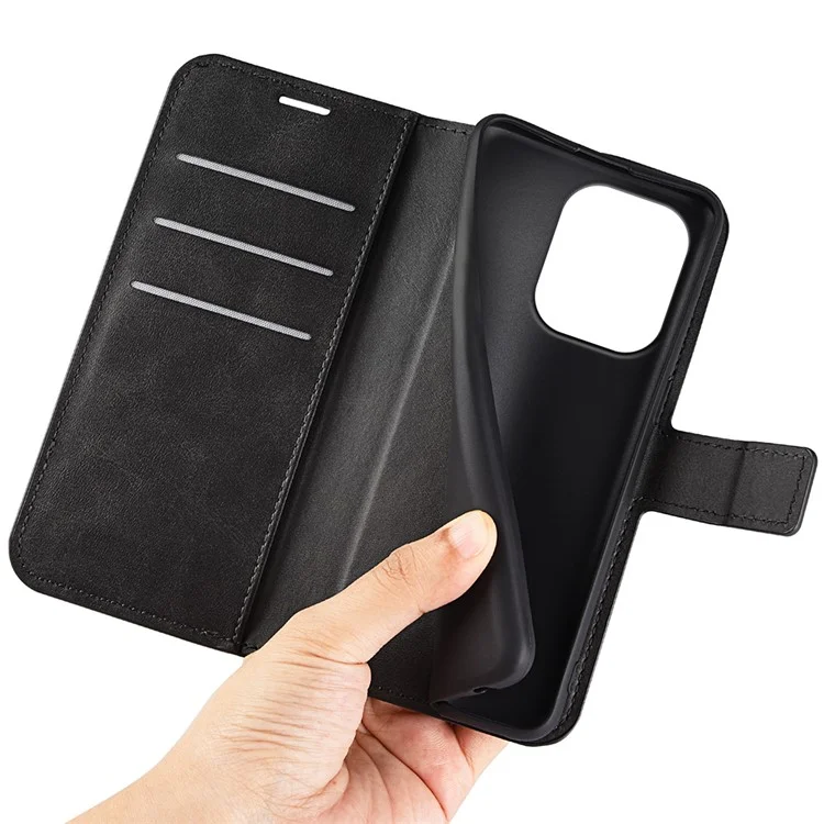 Per Xiaomi Redmi Note 13 4G Custodia Portafoglio in Pelle Flip Cover Magnetica - Nero