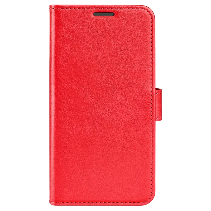 For Xiaomi Redmi Note 13 Pro 4G / Poco M6 Pro 4G Leather Flip Phone Case Crazy Horse Texture - Red