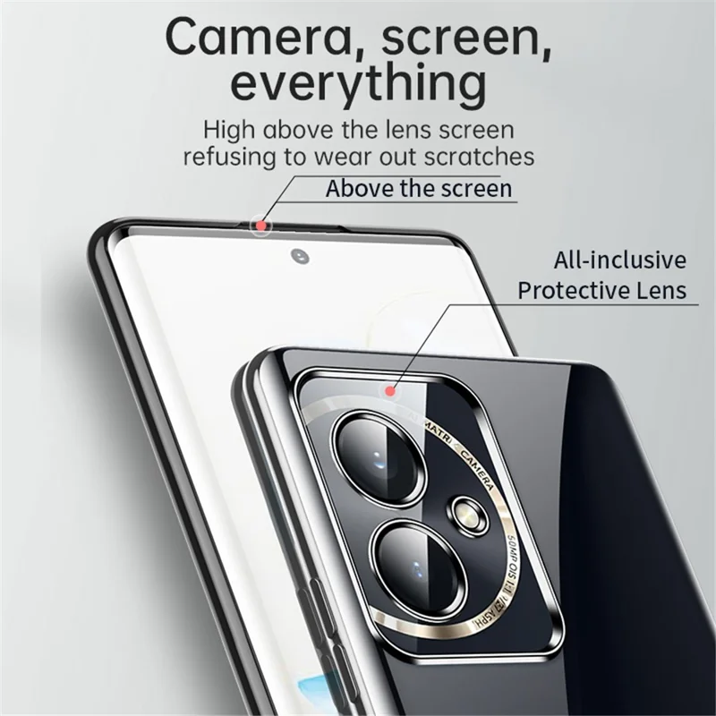 SULADA For Honor 100 5G Case Electroplating Transparent Soft TPU Phone Cover - Blue