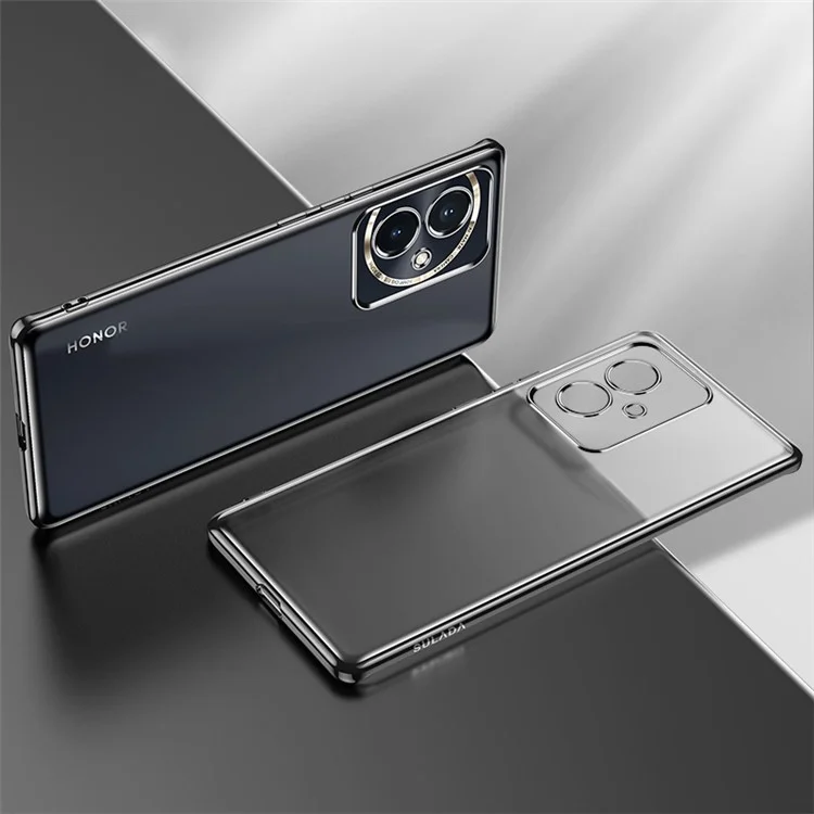 SULADA Nature Series per Honor 100 5G Custodia TPU Elettroplaccatura Opaca Cover per Telefono - Nero
