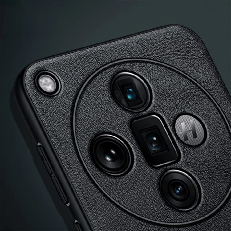 SULADA For Oppo Find X7 Ultra Funda para Teléfono Celular Cubierta de Cuero PU+TPU+PC Antiarañazos - Negro