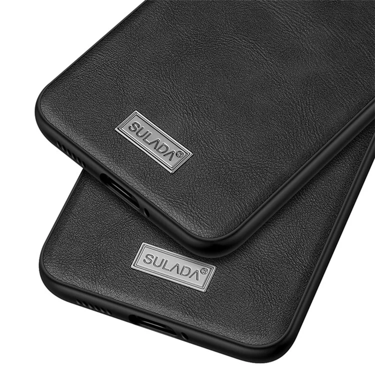 SULADA para Huawei nova 12 Pro 5G / nova 12 Ultra 5G Funda de teléfono móvil Funda de piel de poliuretano Funda protectora de TPU+PC - Negro