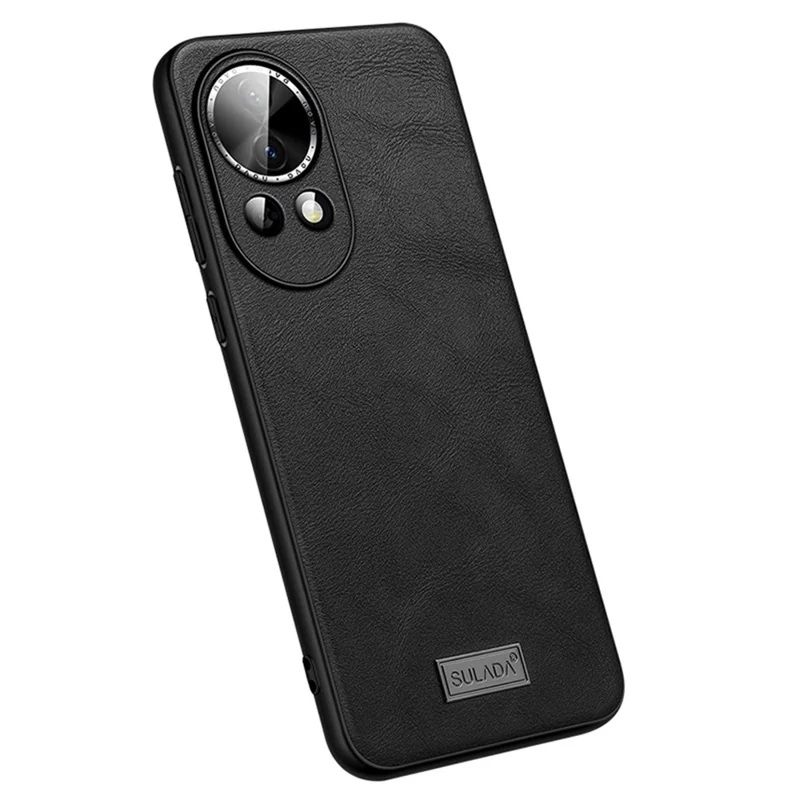 SULADA For Huawei nova 12 Pro 5G / nova 12 Ultra 5G Cell Phone Cover PU Leather Coated TPU+PC Shockproof Case - Brown