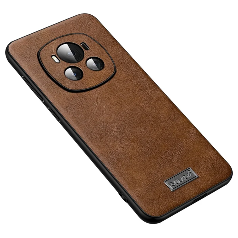 SULADA For Honor Magic6 5G Phone Case Anti-scratch PU Leather Back Cover - Brown