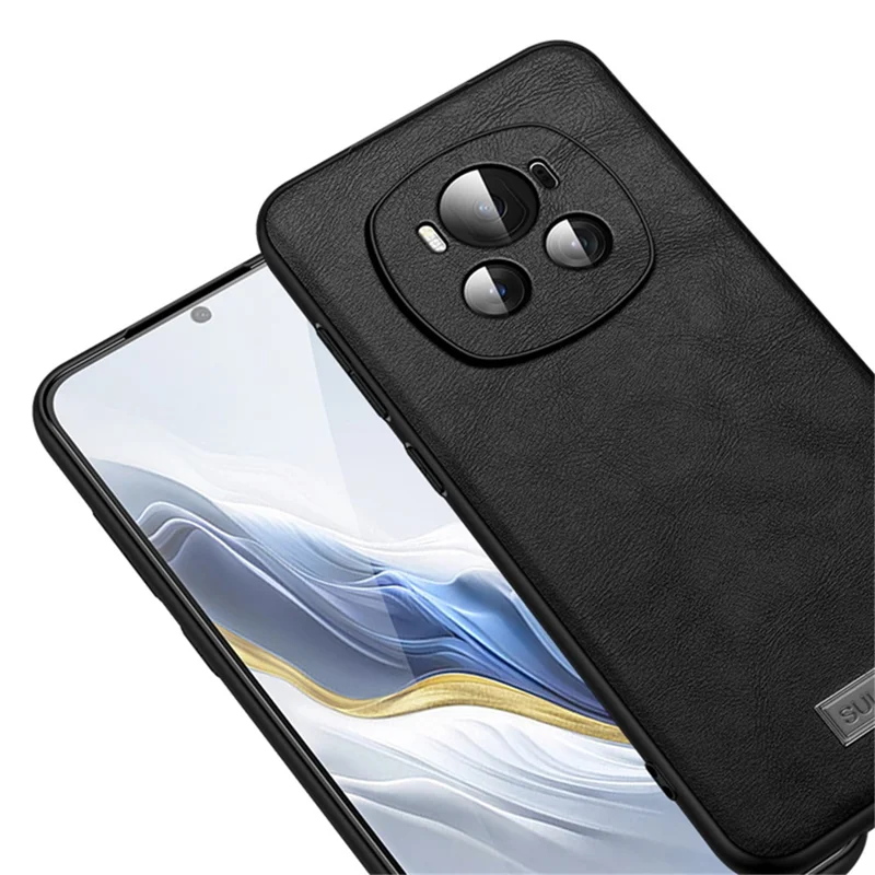 SULADA For Honor Magic6 5G Phone Case Anti-scratch PU Leather Back Cover - Brown