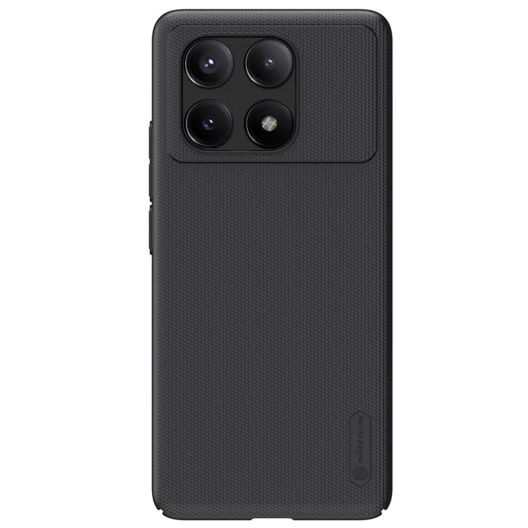 Nillkin Frosted Shield Case Für Xiaomi Redmi K70E 5G / Poco X6 Pro 5G Hard PC -telefonabdeckung - Schwarz