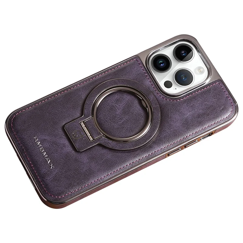 RMBMAX For iPhone 13 Pro 6.1 inch Slim Case Kickstand Phone Cover Compatible with MagSafe - Dark Purple