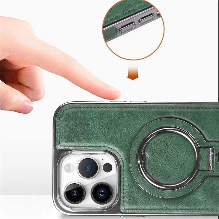 RMBMAX Für iPhone 13 Pro Max 6,7 Zoll Schützendes Ständercase Magnetische Telefonschale - Braun