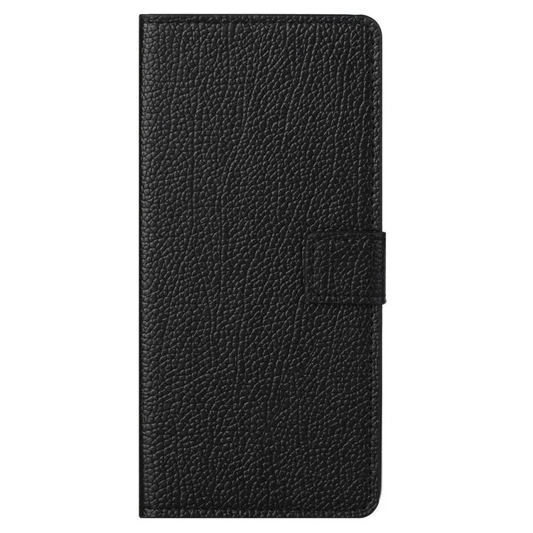 For Xiaomi Redmi Note 13 5G Leather Case Litchi Texture Phone Cover with Wallet - Black