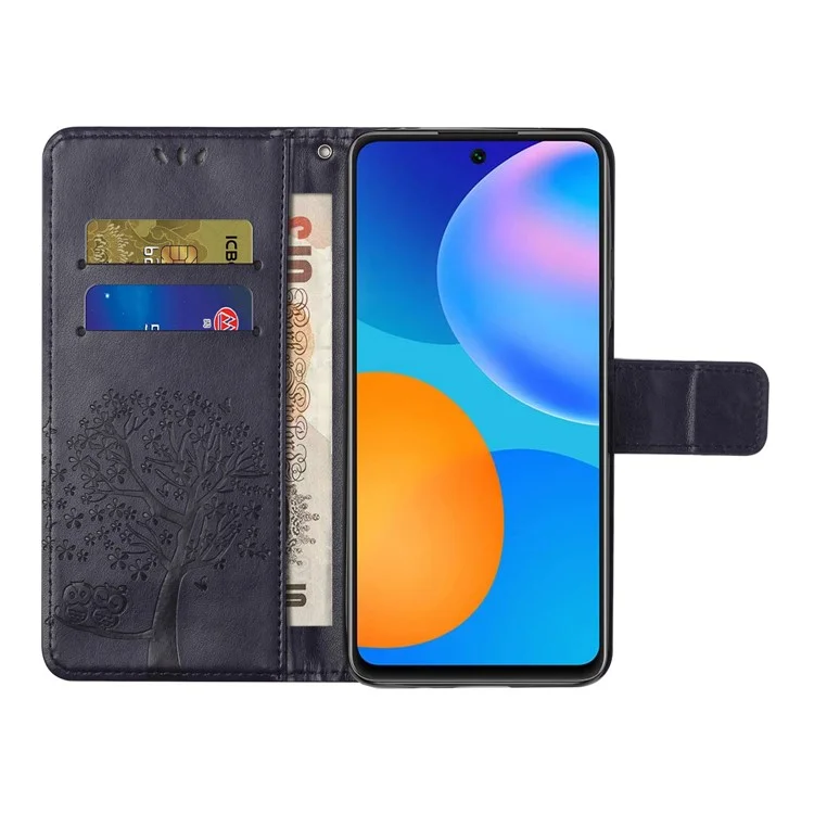 Per Xiaomi Redmi Note 13 Pro 5G / Poco X6 5G Custodia per telefono cellulare Imprinted Anti-fall Leather Wallet Cover - Viola scuro