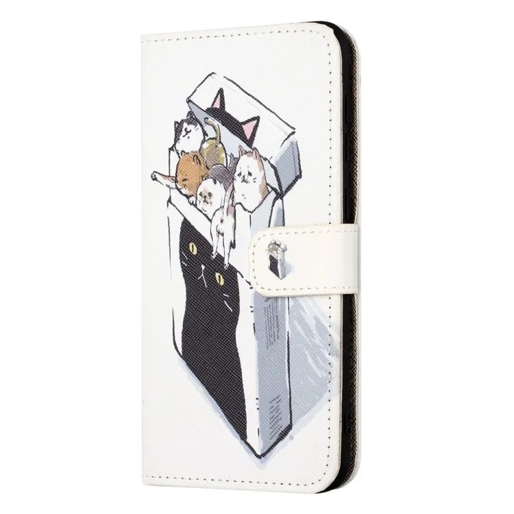 Per Xiaomi Redmi Note 13 Pro 5G / Poco X6 5G Phone Case 3D Pattern Leather Wallet Cover - Cats