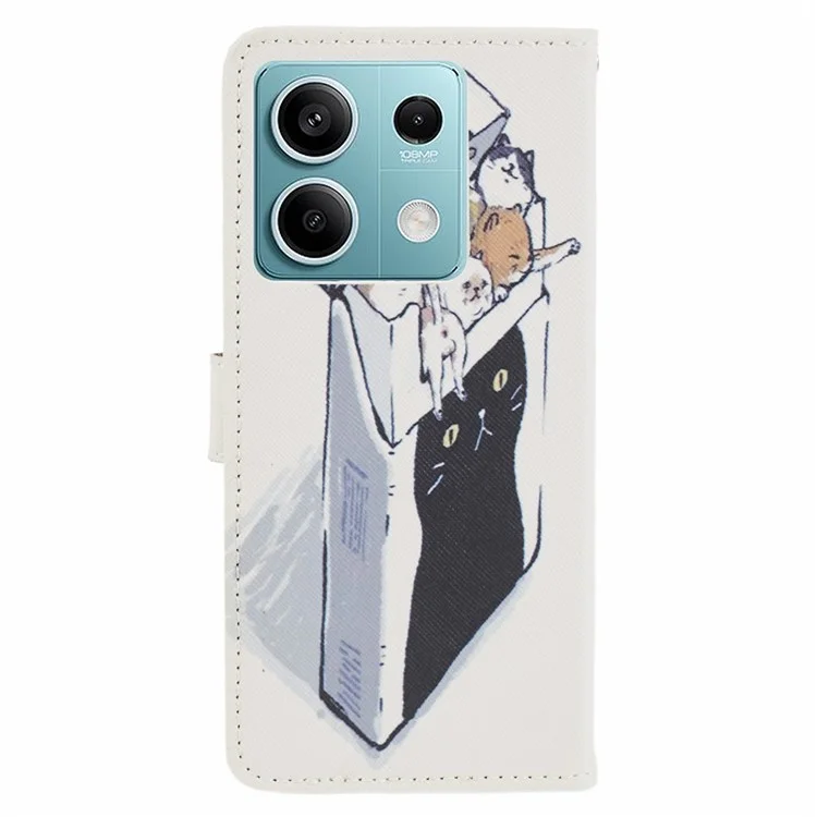 Per Xiaomi Redmi Note 13 Pro 5G / Poco X6 5G Phone Case 3D Pattern Leather Wallet Cover - Cats