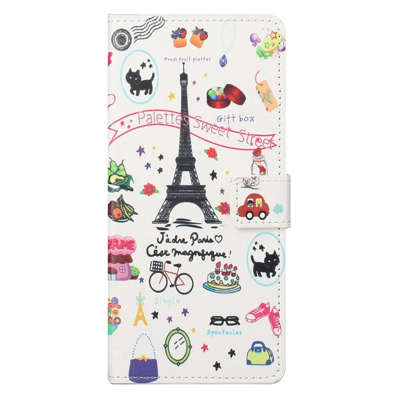 For Xiaomi Redmi Note 13 Pro 5G / Poco X6 5G Case Pattern Printing Folio PU Leather Phone Cover - Iron Tower