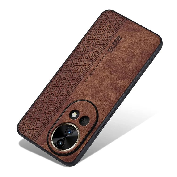 AZNS Per Huawei nova 12 Pro 5G Custodia per Cellulare Antigraffio in Pelle PU Rivestita in TPU - Marrone