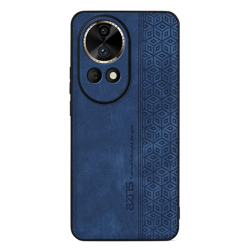 AZNS For Huawei nova 12 Pro 5G Cell Phone Case Anti-scratch PU Leather Coated TPU Back Cover - Blue