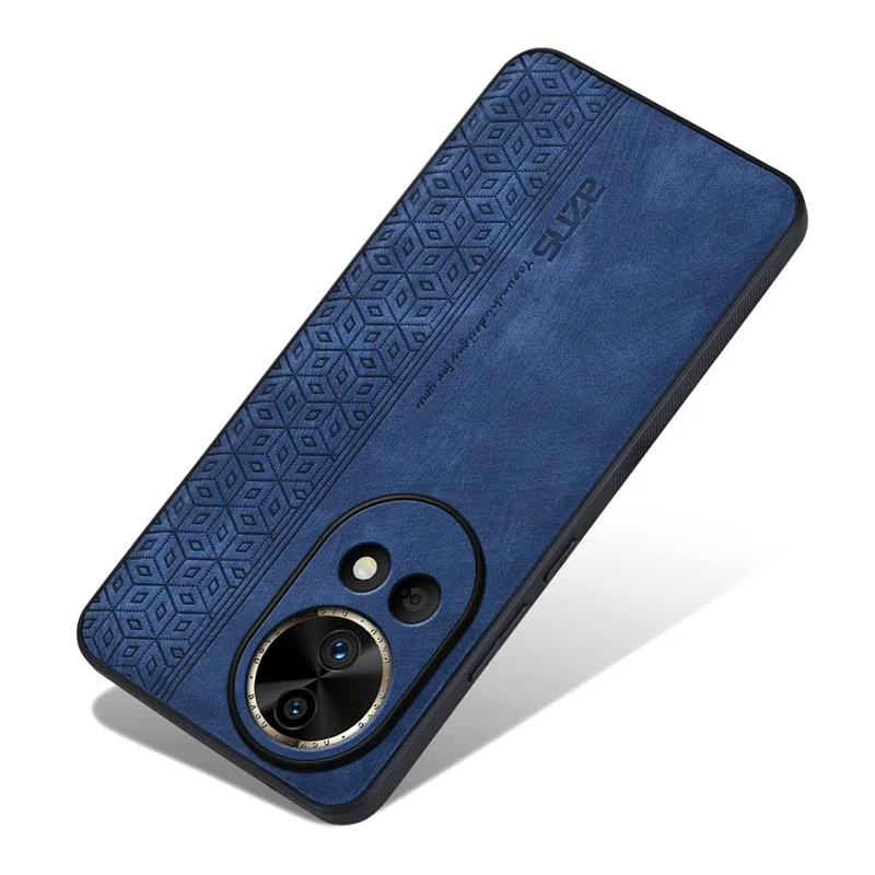 AZNS For Huawei nova 12 Pro 5G Cell Phone Case Anti-scratch PU Leather Coated TPU Back Cover - Blue