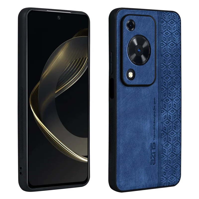 AZNS For Huawei Enjoy 70 4G / nova Y72 4G Case Imprinted PU Leather+TPU Protective Phone Cover - Blue