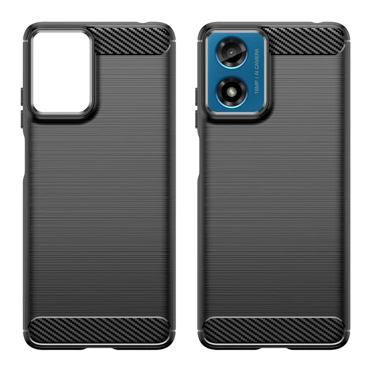 For Motorola Moto G04 4G / G24 4G Phone Case Anti-scratch Soft TPU Cover - Black