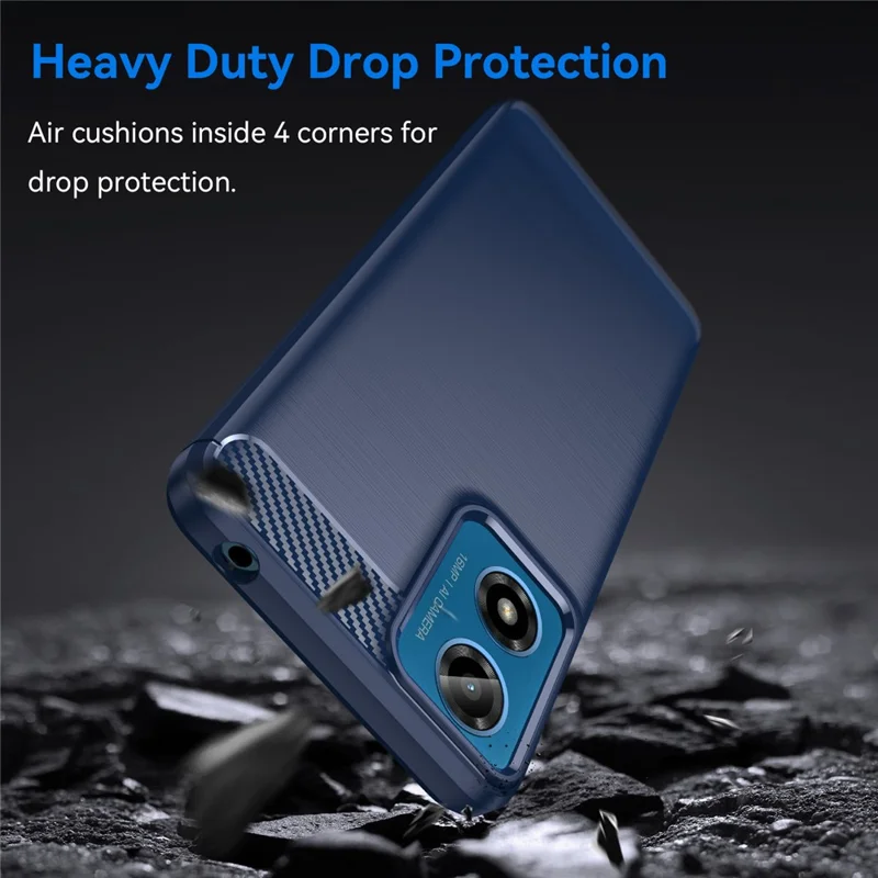 Per Motorola Moto E14 4G / G04 4G / G04s 4G / G24 4G Cover per telefono Custodia antigraffio in TPU morbido - Blu