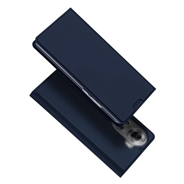 DUX DUCIS Skin Pro Series For Oppo Reno11 5G (Global) Stand Case Card Slot Phone Leather Cover - Blue