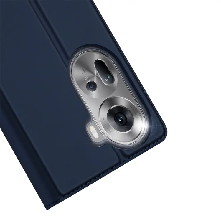 DUX DUCIS Skin Pro Series For Oppo Reno11 5G (Global) Stand Case Card Slot Phone Leather Cover - Blue