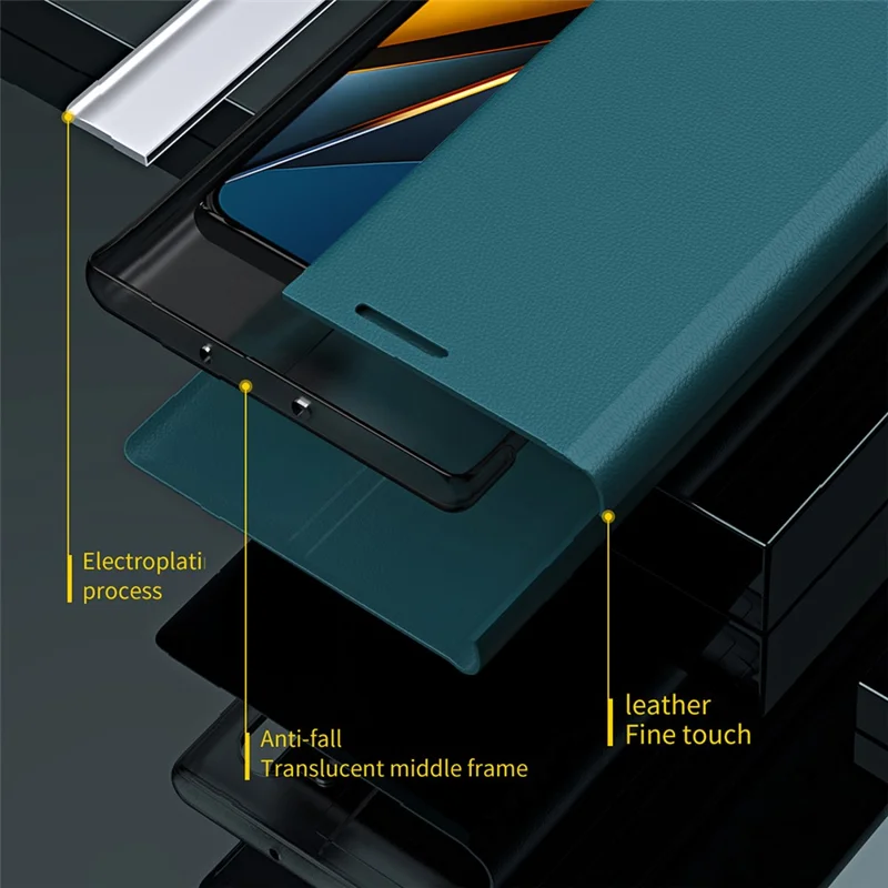 For Xiaomi Poco X6 Pro 5G / Redmi K70E 5G Case Electroplating Foldable Stand Phone Cover - White