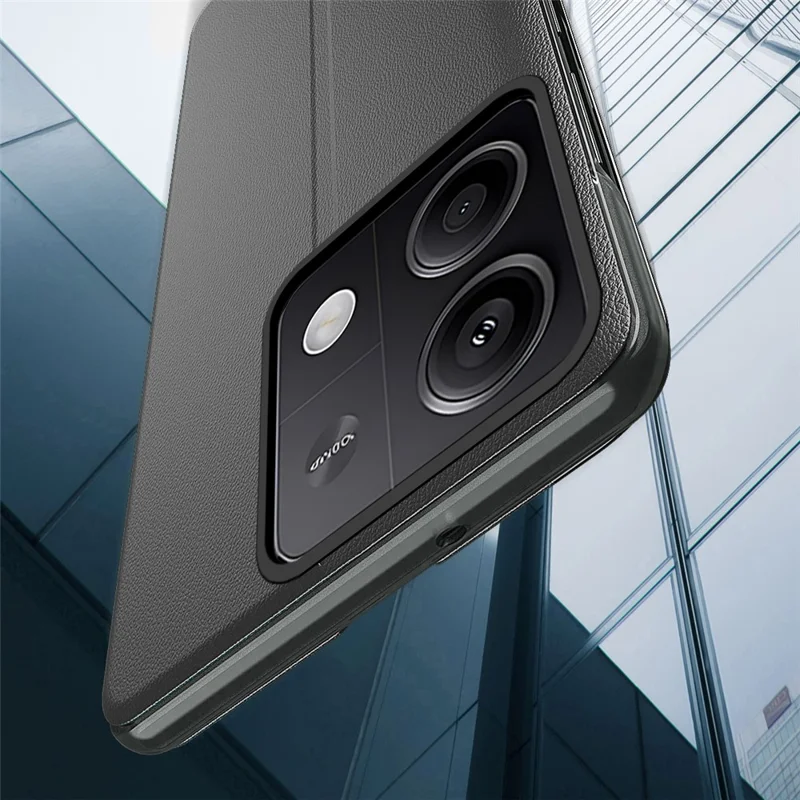Para Xiaomi Redmi Note 13 Pro 5G / Poco X6 5G Cubierta Vista Ventana Antirayado Soporte Teléfono Caso - Púrpura