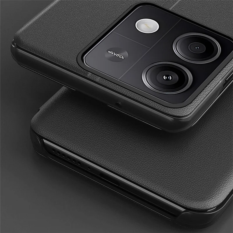 Para Xiaomi Redmi Note 13 Pro 5G / Poco X6 5G Cubierta Vista Ventana Antirayado Soporte Teléfono Caso - Púrpura