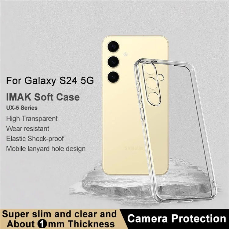 IMAK UX-5 Series Para Samsung Galaxy S24 Funda de TPU Transparente Cristalina Carcasa Delgada