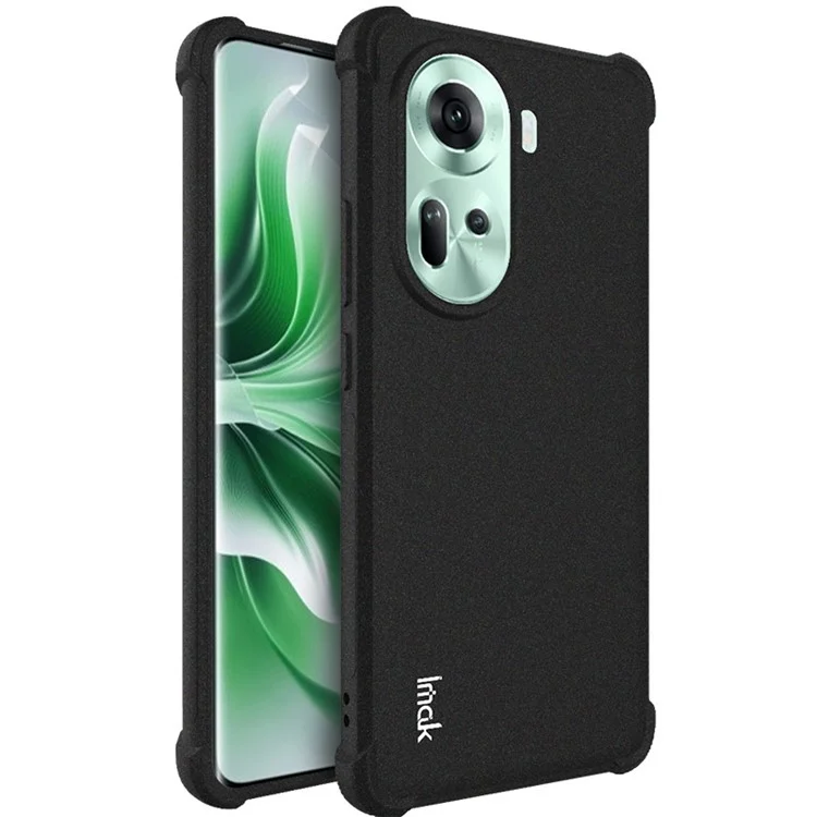 IMAK For Oppo Reno11 5G (Global) TPU Case Airbag Corner Matte Finish Phone Cover - Black