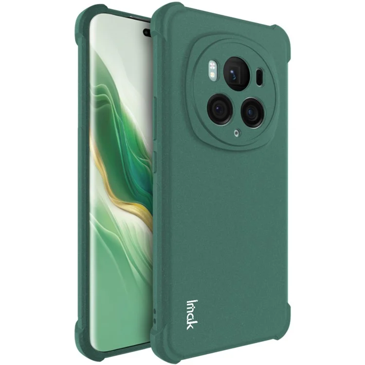 IMAK Pour Honor Magic6 Pro 5G Étui TPU Anti-chute Couverture de téléphone mate - Vert 