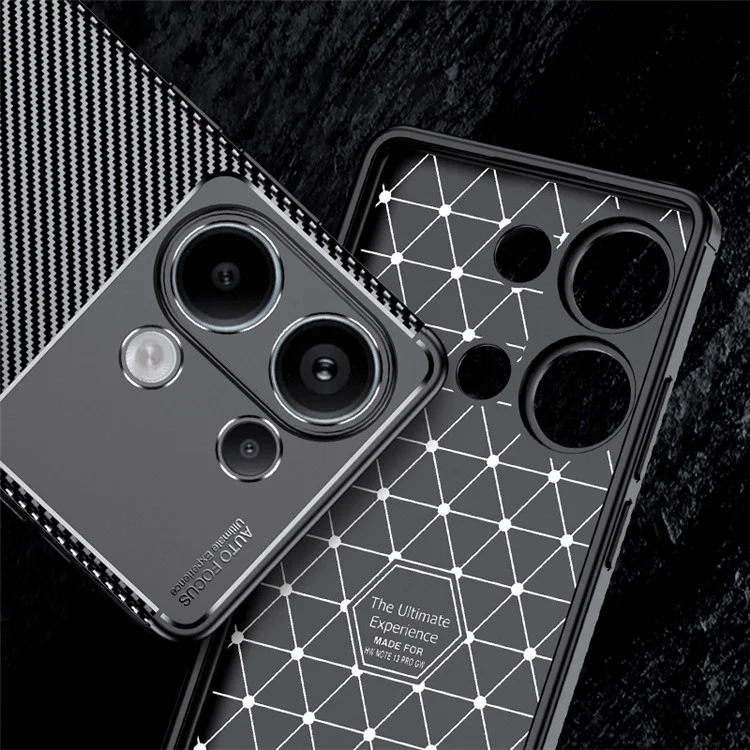 For Xiaomi Redmi Note 13 4G Case Carbon Fiber Texture Soft TPU Cover