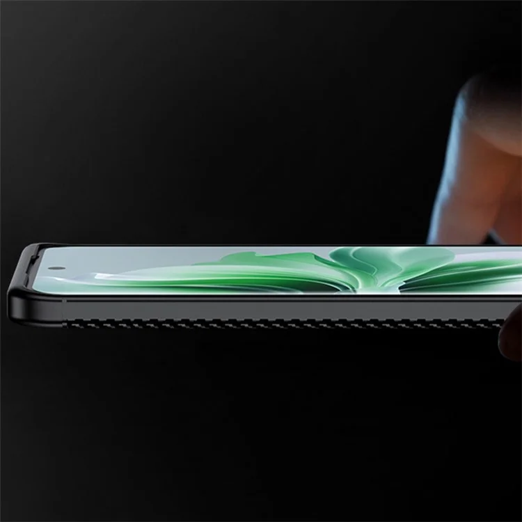 Para Oppo Reno11 5G (Global) Capa de Fibra de Carbono Textura TPU Anti-queda Capa de Telefone