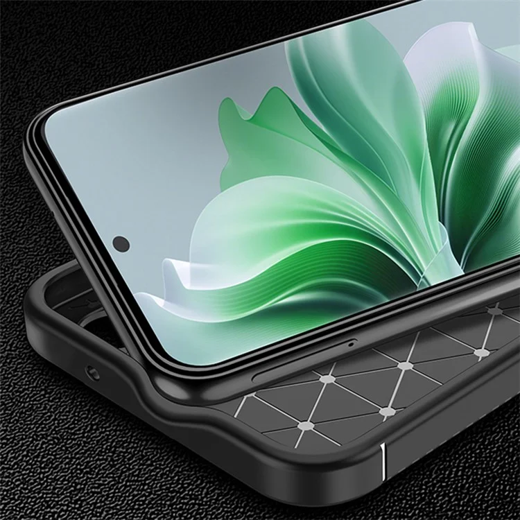 Para Oppo Reno11 5G (Global) Capa de Fibra de Carbono Textura TPU Anti-queda Capa de Telefone