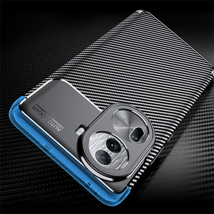 Para Oppo Reno11 5G (Global) Capa de Fibra de Carbono Textura TPU Anti-queda Capa de Telefone